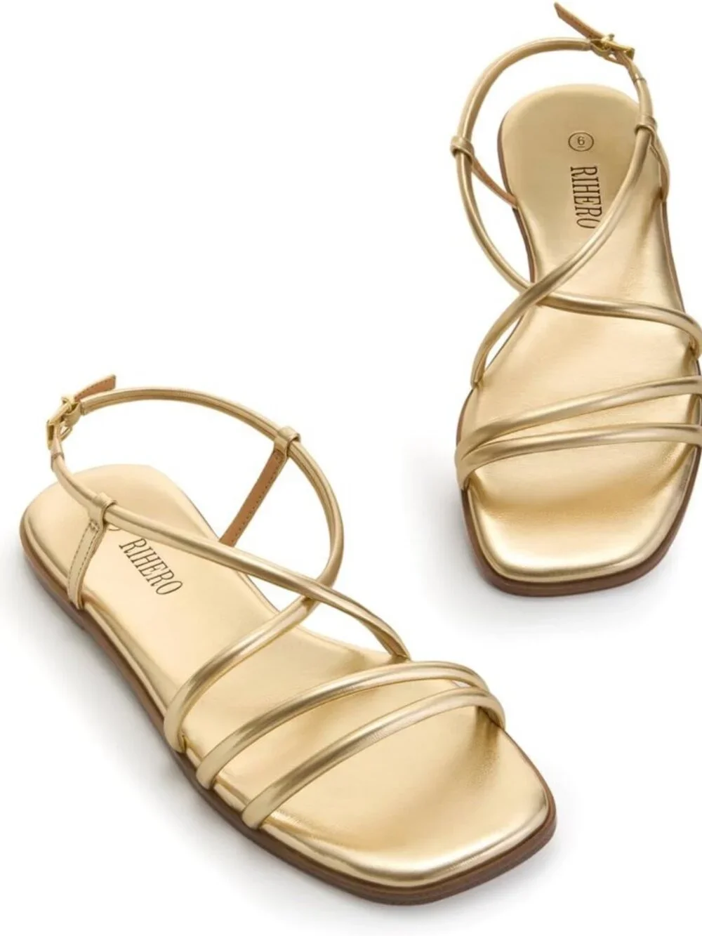 Stylish Women's Strappy Flat Sandals - Summer Lace-Up, Open Toe, Comfortable